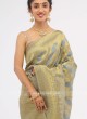 Grey Weaving Saree